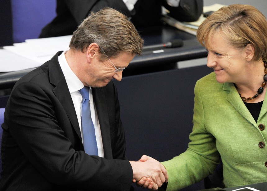 Bundestag - Merkel und Westerwelle