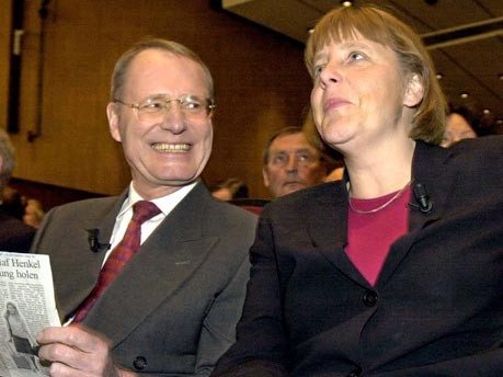 Angela Merkel und Hans Olaf Henkel, Foto: dpa