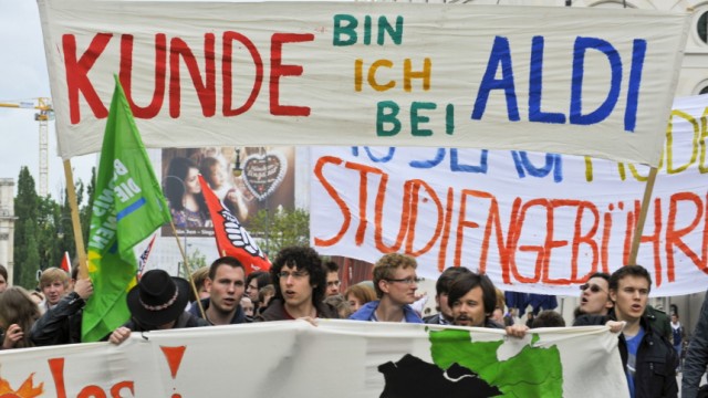Protest gegen Studiengebühren in München, 2010