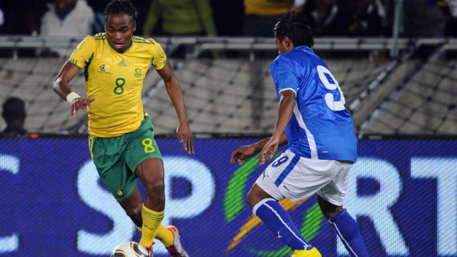 Neue WM-Helden (5): Siphiwe Tshabalala: Siphiwe Tshabalala beim Testspiel der Südafrikaner gegen Guatemala (5:0).