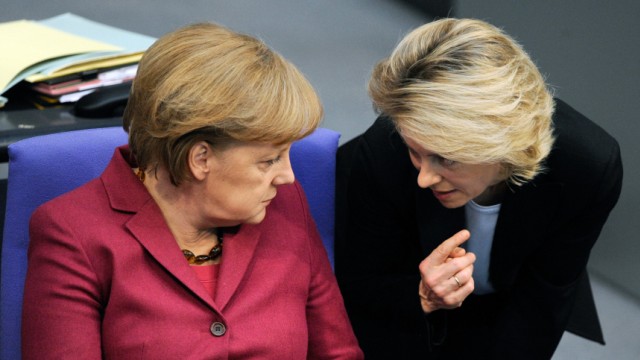 Bundestag - Merkel und Westerwelle