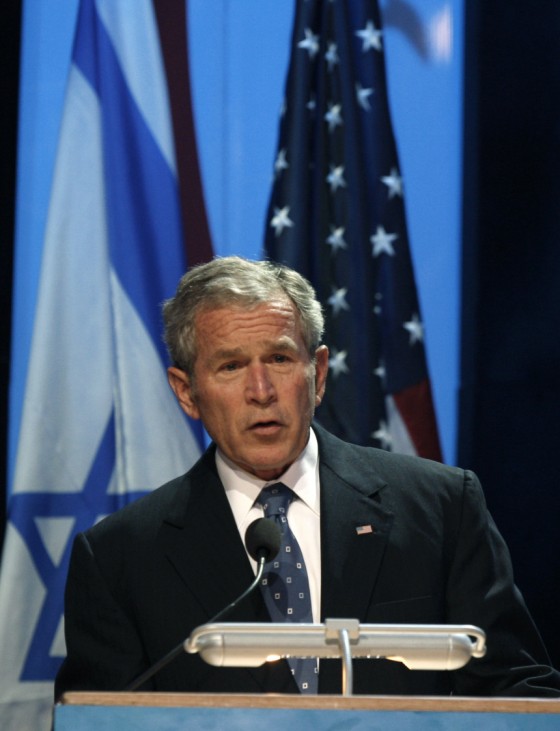 U.S. President George W. Bush speaks during The Israeli Presidential Conference in Jerusalem