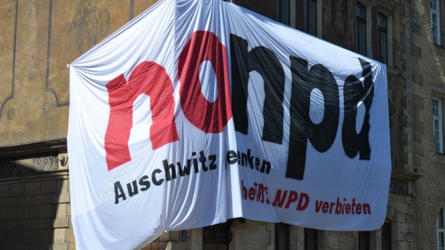 NPD-Bundesparteitag - Protest