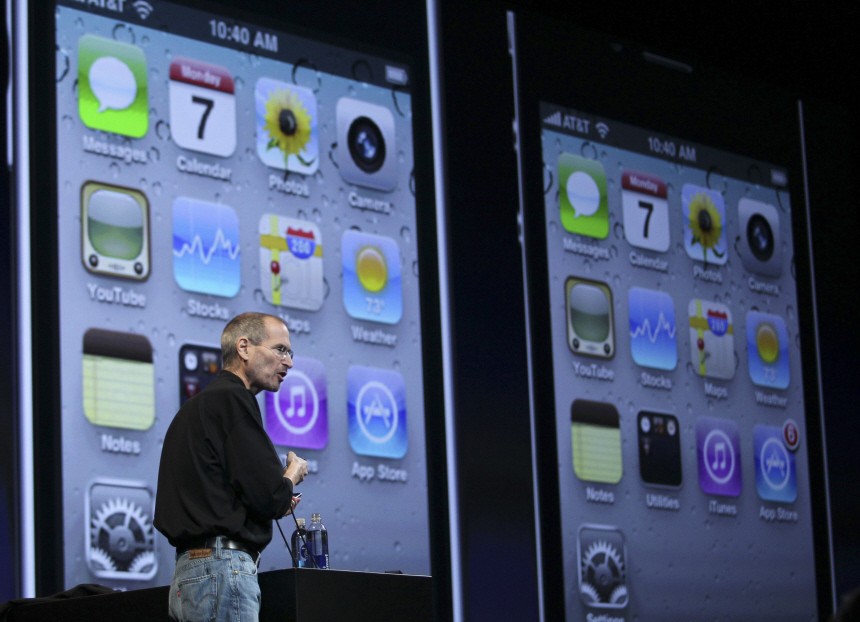 Apple CEO Steve Jobs discusses the new iPhone 4 during the Apple Worldwide Developers Conference in San Francisco