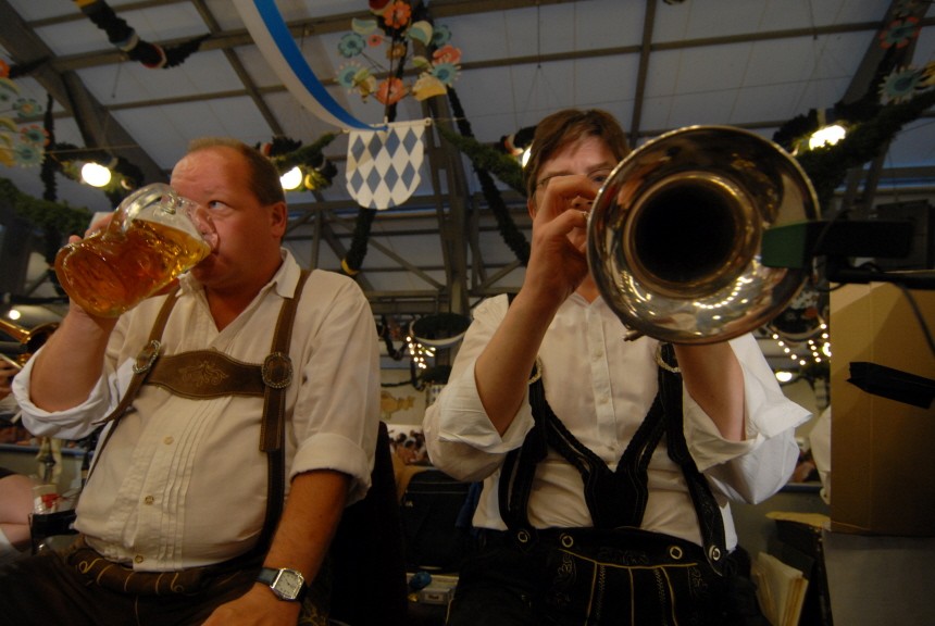 Blasmusiker auf dem Münchner Oktoberfest, 2009