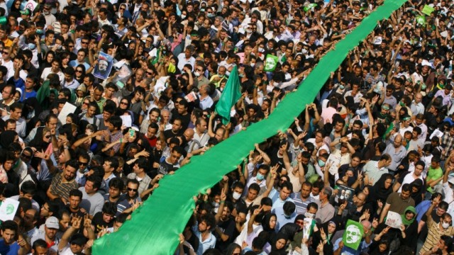 Iranians Protest President Mahmoud Ahmadinejad Re-Election