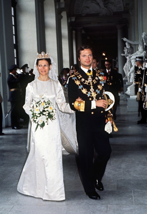Hochzeit des schwedischen Königs Carl XVI. Gustav mit der Deutschen Silvia Sommerlath, 1976