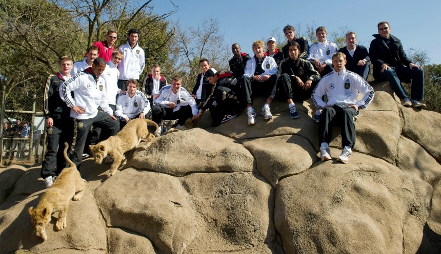 German National Football Team Visits Lion Park