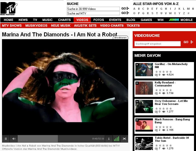 MTV.de Screenshot