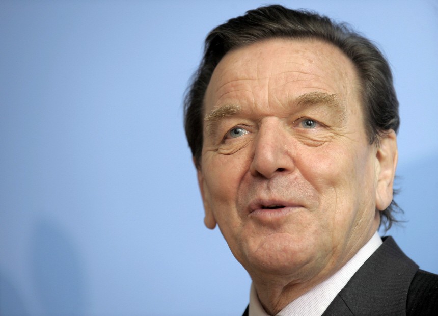 Ex-Kanzler Schörder bei Eurogruppen-Präsident Jean-Claude Juncke