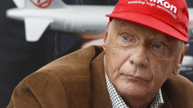 Austrian former Formula One champion Niki Lauda addresses the media during a news conference for his airline 'NIKI' in Vienna
