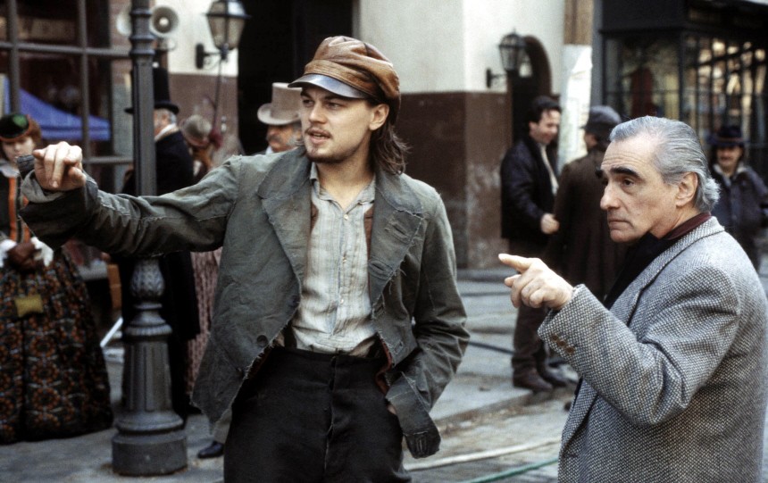 Leonardo DiCaprio und Martin Scorsese bei den Dreharbeiten zu "Gangs of New York", 2002