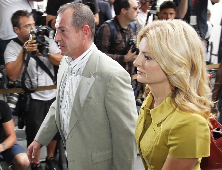 Michael Lohan, father of Lindsay Lohan, and his lawyer Lisa Bloom, arrive at the Beverly Hills Municipal Courthouse