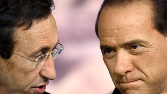 Pk Berlusconi und Fini zum Wahlausgang