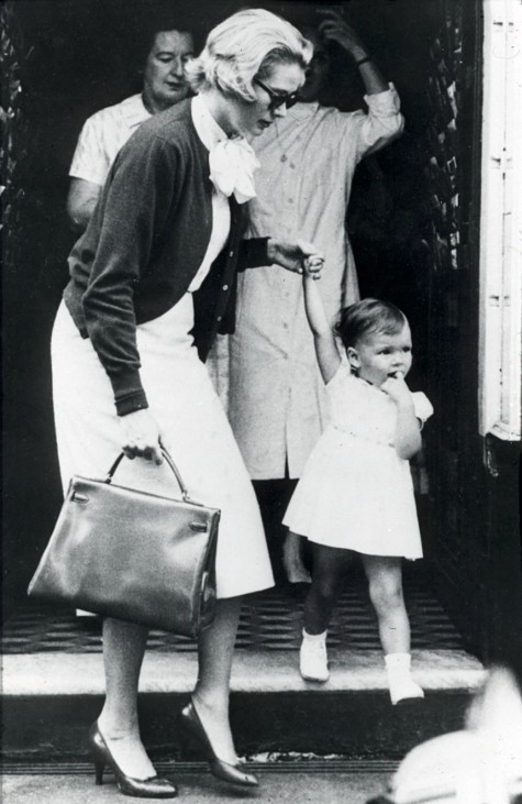 Monegassische Fürstin Gracia Patricia mit ihrer Tochter Caroline, 1958