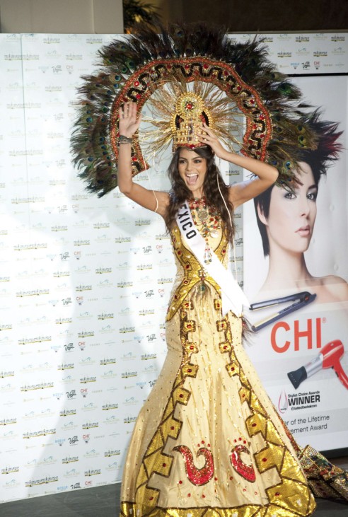 Miss Mexico 2010 Jimena Navarrete poses during the Miss Universe national costume event in Las Vegas