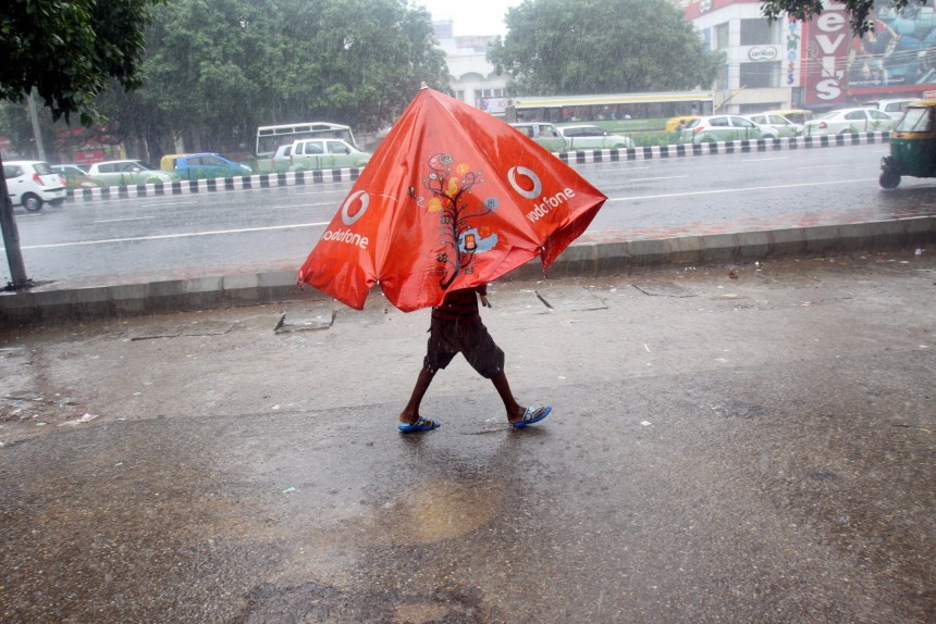 Regen in Neu Delhi