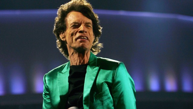 Rolling Stones vocalist Mick Jagger performs during a concert of the band's 'A Bigger Bang' European Tour in Madrid