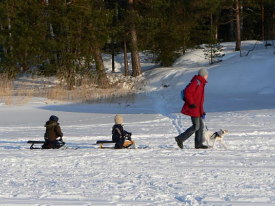 sunday winter morning in finland