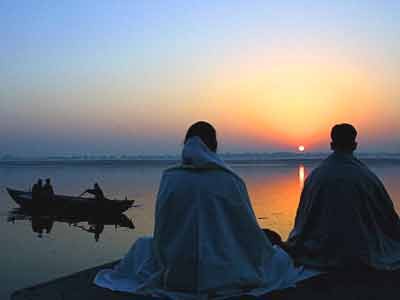 Meditation am Ganges