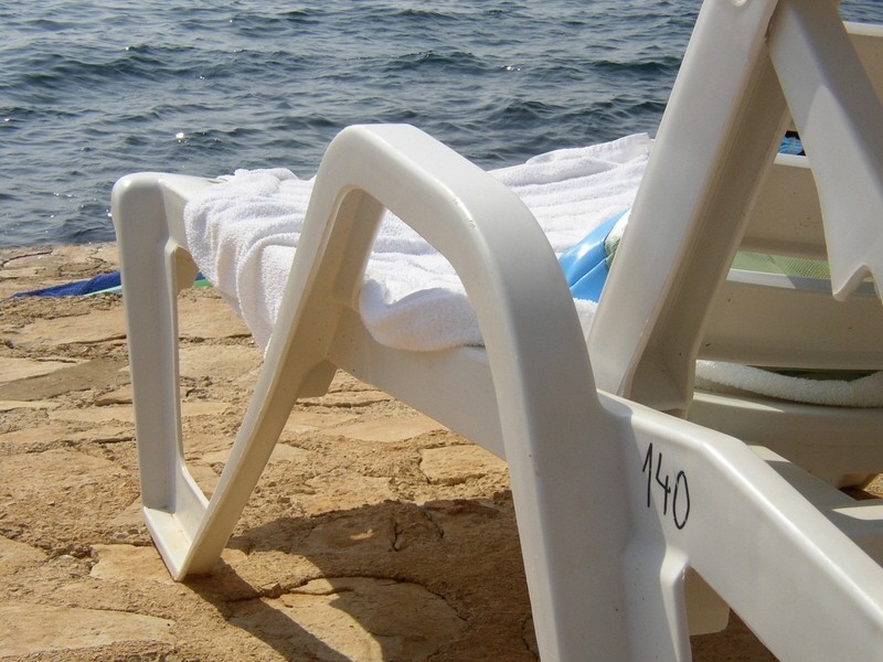 Liegestuhl am Strand