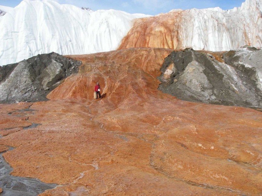 Taylor Gletscher, Antarktis, "Blutstrom"