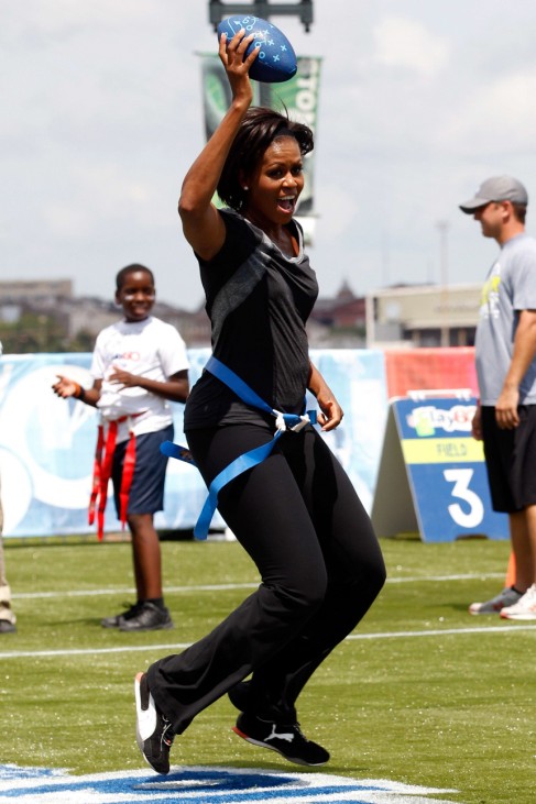 First Lady Michelle Obama Lauches Let's Move with the NFL