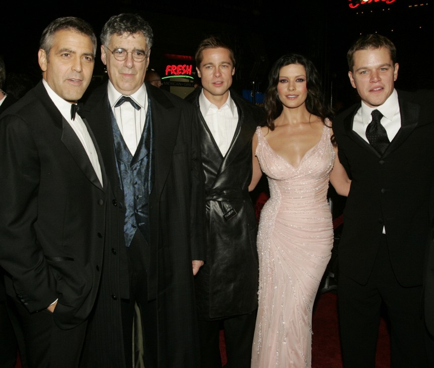 Cast members pose at premiere of new film 'Oceans Twelve' in Hollywood