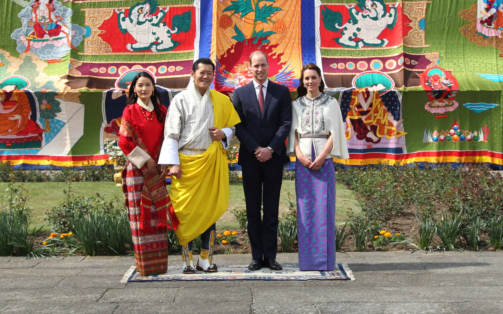 Prinz William und Herzogin Kate bei einem Bhutan-Besuch 2016.