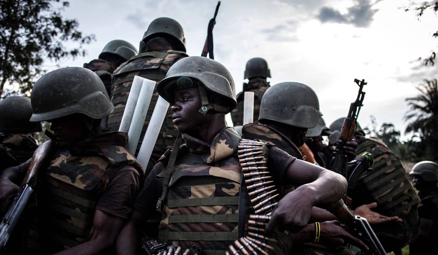 Soldiers of the Congolese army.