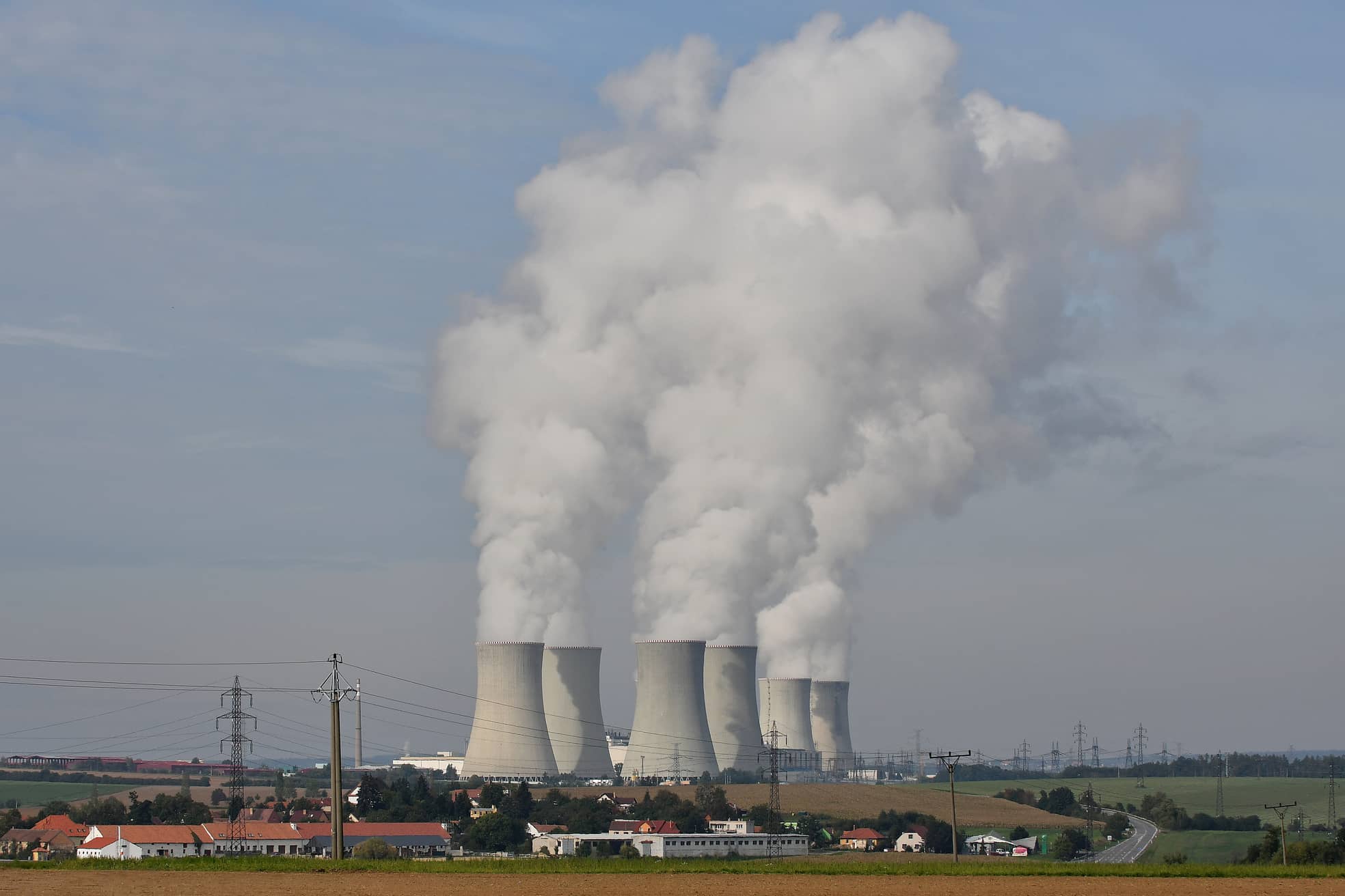 Atomkraftwerk in Dukovany, Tschechien.