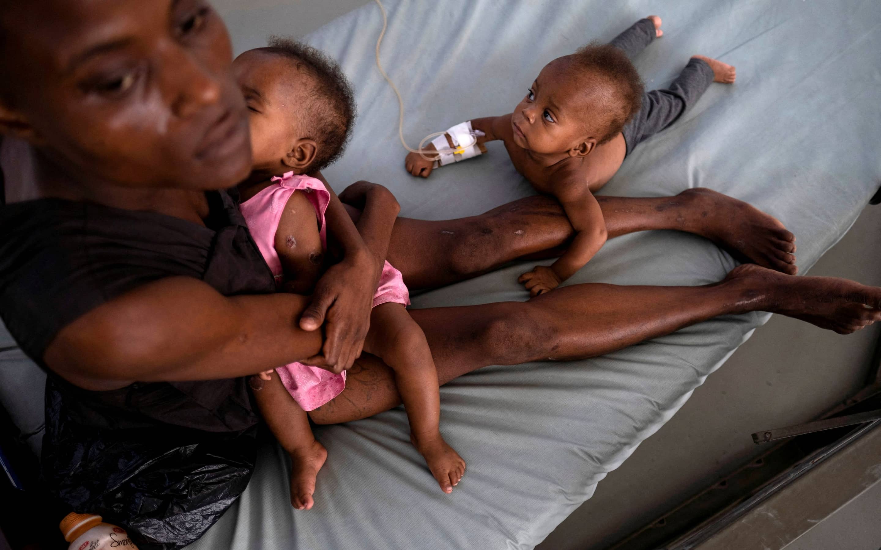 Cholera-Patientin in Port-au-Prince