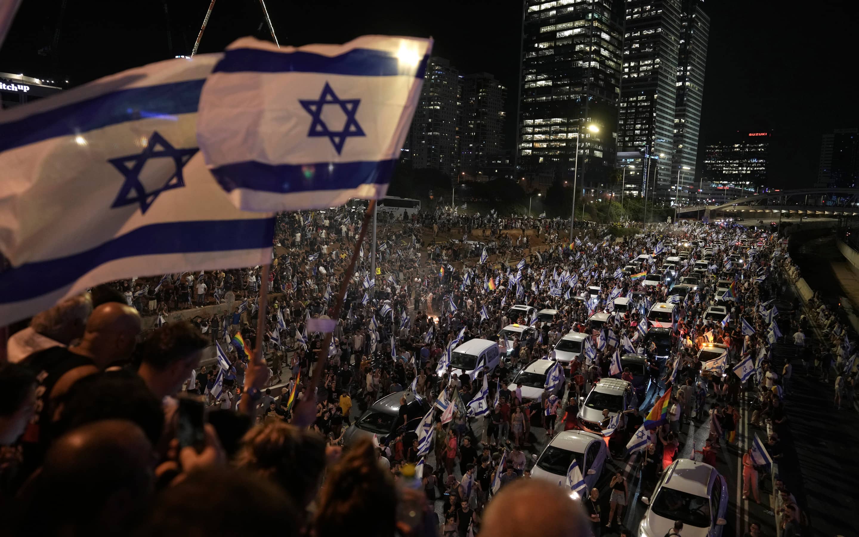 Demo am Montagabend in Tel Aviv.