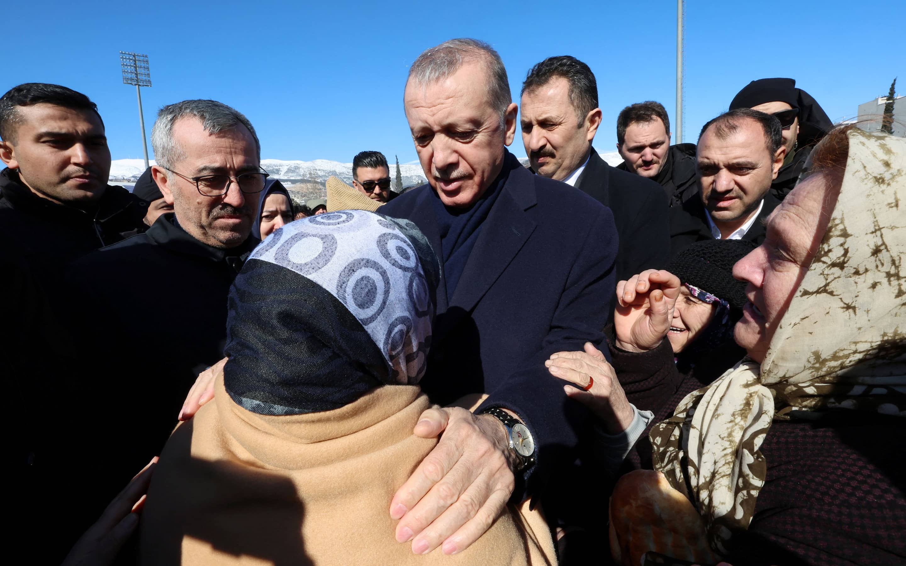 Recep Tayyip Erdoğan bei einem Besuch in Kahramanmaraş.
