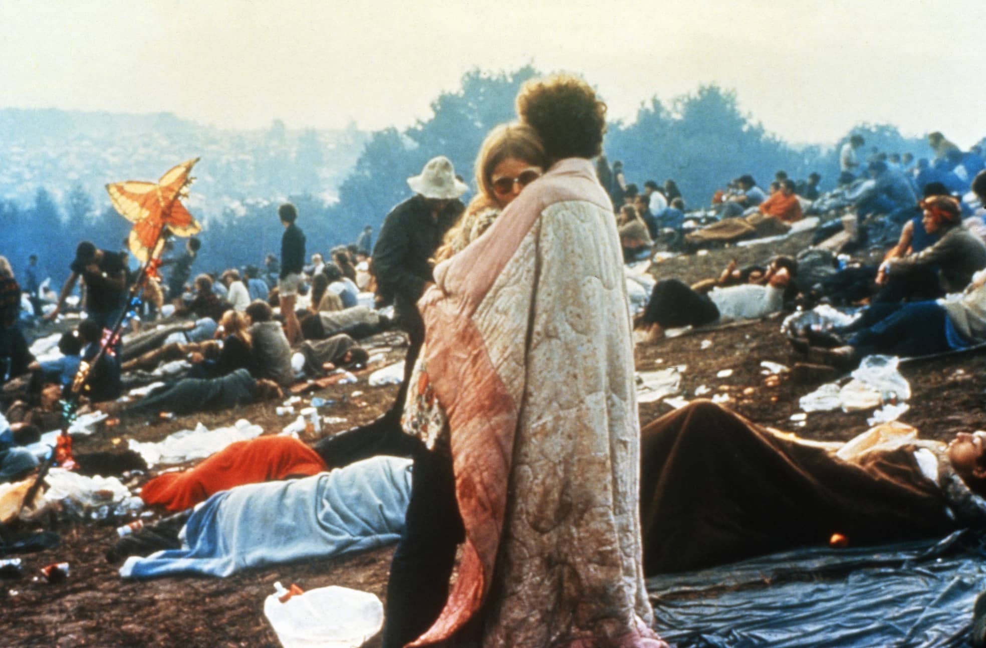 Szenenfoto aus dem Dokumentarfilm "Woodstock" von Michael Wadleigh.